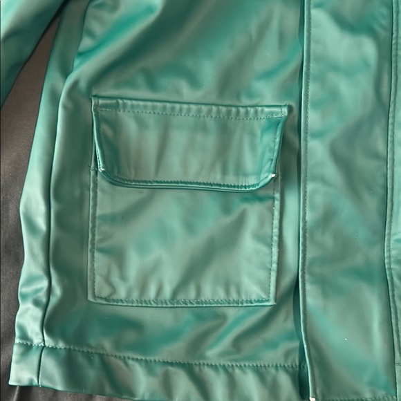 Old Navy Kids' Teal Hooded Raincoat - Picture 2 of 9